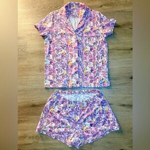 LoveShackFancy x Roller Rabbit Monkey Print Pajama Shorts Set Limited Edition